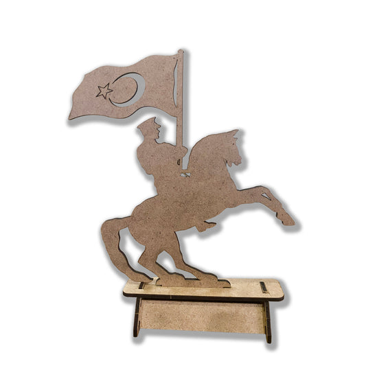 Atatürk ve Bayrak Silueti Boyama Maketi morengoz