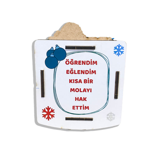 Kardan Adam Temalı Kişiye Özel Ahşap Kumbara