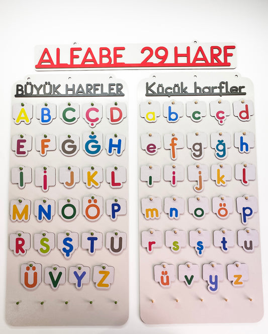 Türkçe Alfabe Seti – 29 Harf (Büyük/Küçük)