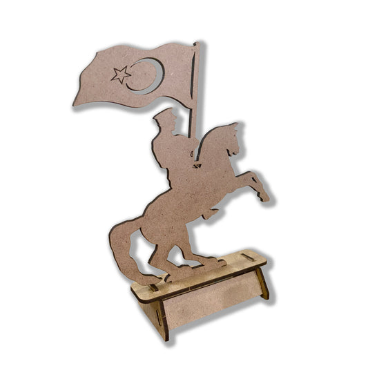 Atatürk ve Bayrak Silueti Boyama Maketi morengoz