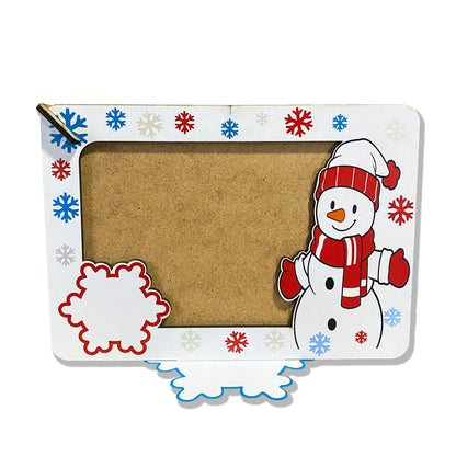 Kardan Adam Temalı Kişiye Özel Ahşap Çerçeve