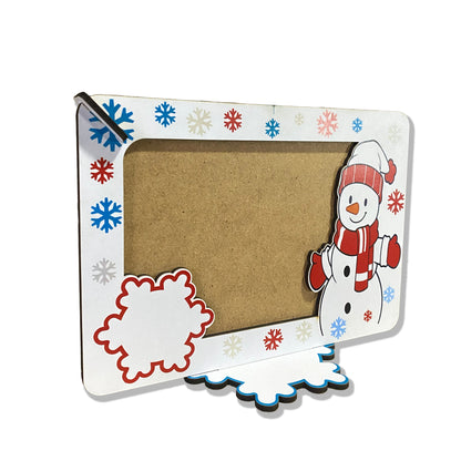 Kardan Adam Temalı Kişiye Özel Ahşap Çerçeve