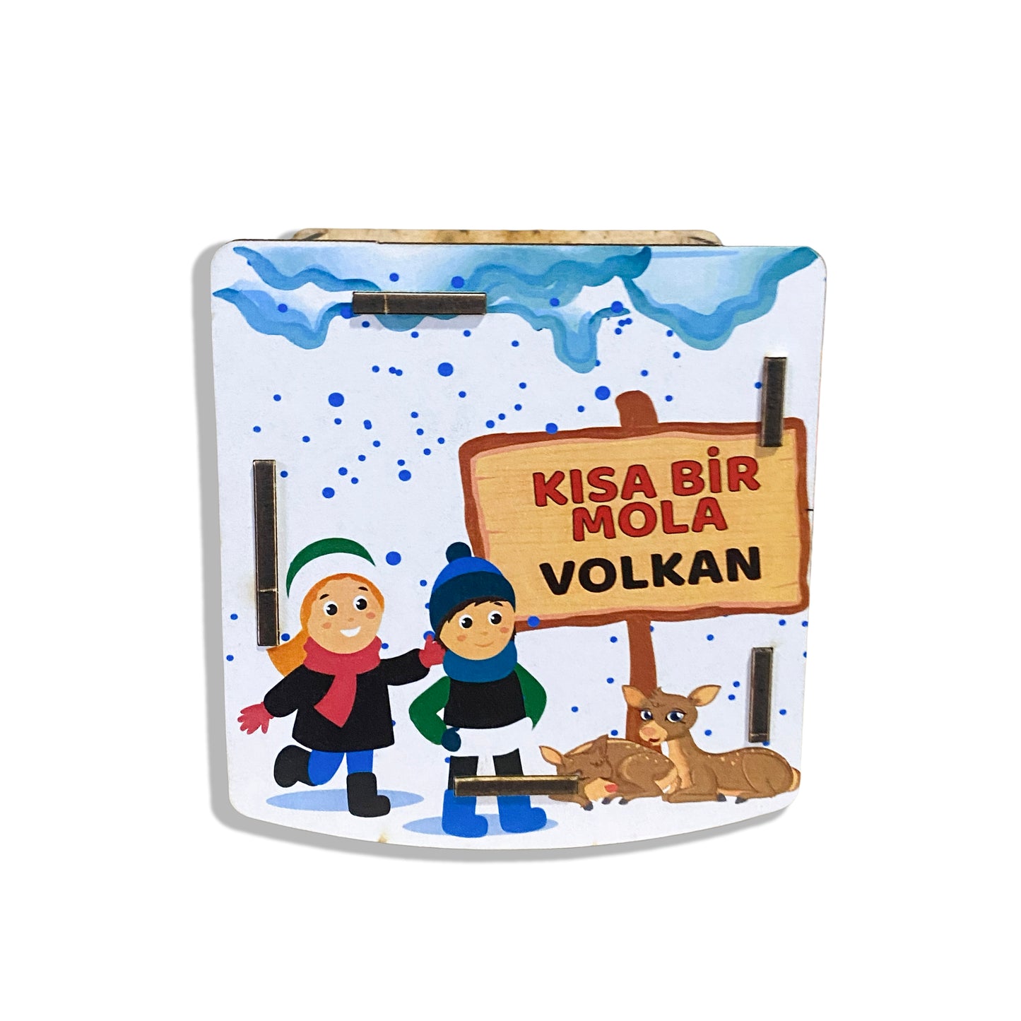 Yılbaşı Temalı Kişiye Özel Ahşap Kumbara