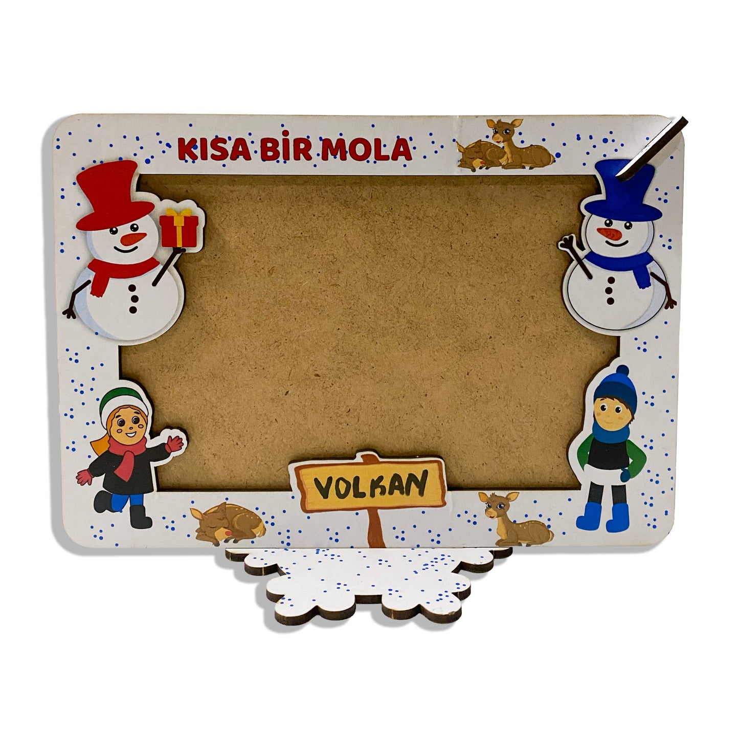 Yılbaşı Temalı Kişiye Özel Ahşap Çerçeve