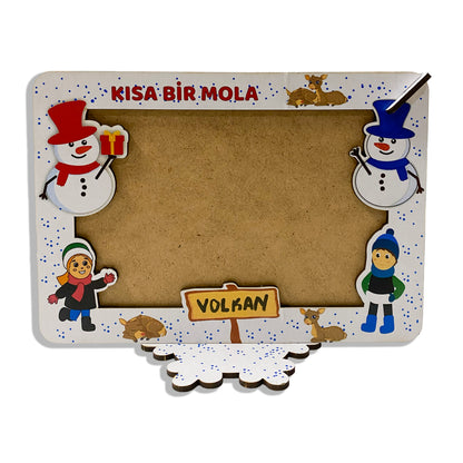 Yılbaşı Temalı Kişiye Özel Ahşap Çerçeve