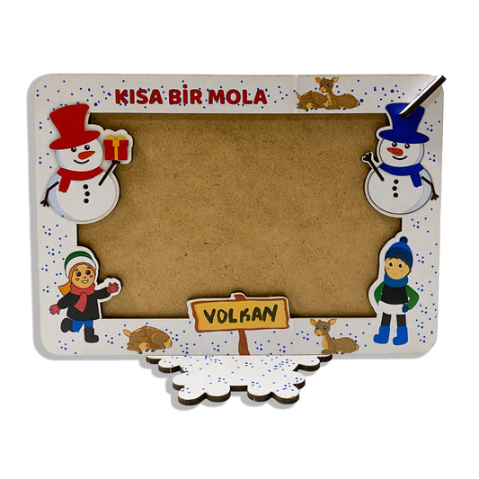 Yılbaşı Temalı Kişiye Özel Ahşap Çerçeve