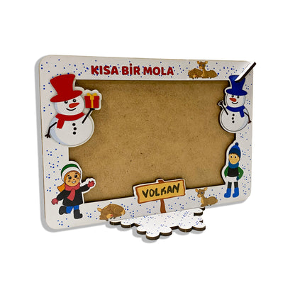 Yılbaşı Temalı Kişiye Özel Ahşap Çerçeve